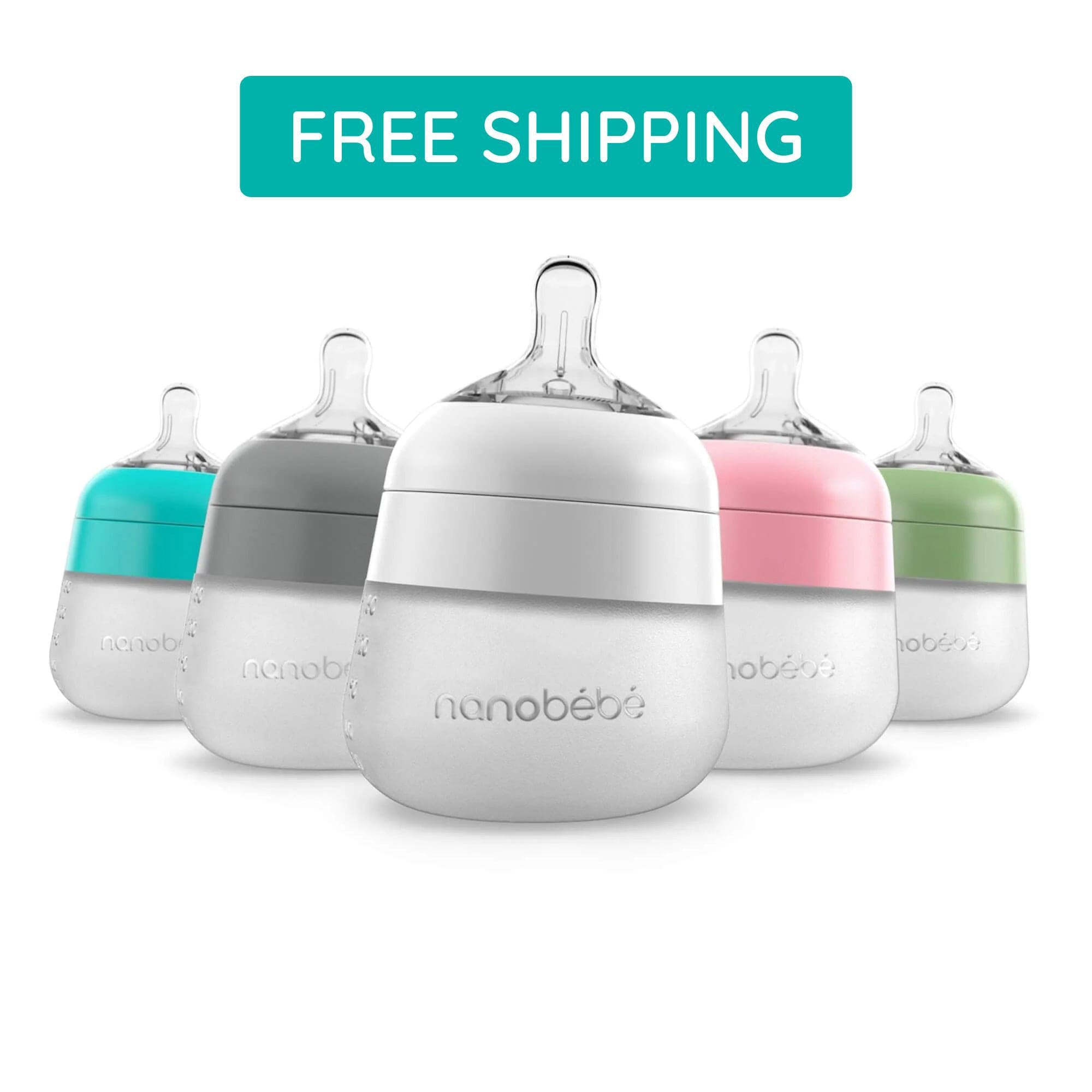 Nanobébé US 5oz Flexy Silicone Baby Bottle